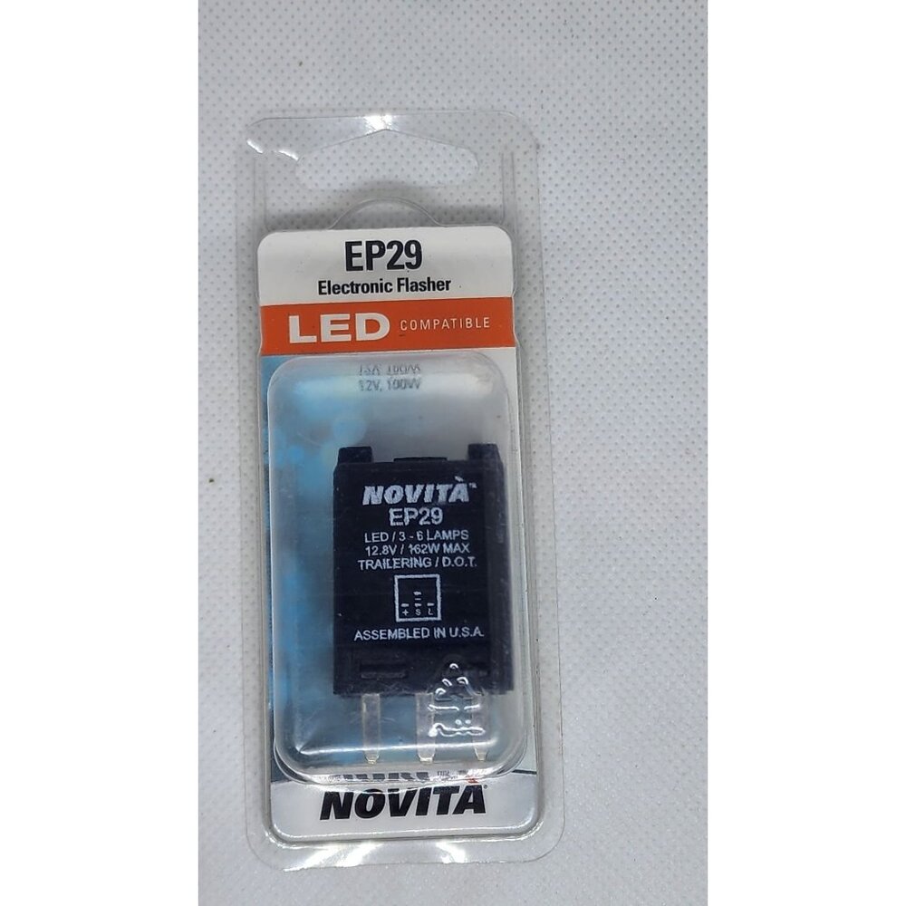 Novita EP29 LED-Compatible Electronic Flasher 12V 100W For 3-6 Lamps Trailer